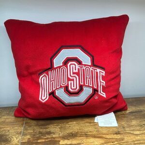 Ohio State Buckeyes Red Throw Pillow‎ 13”x 13” Northwest 2009